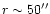 $r \sim 50''$