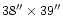 $38'' \times 39''$