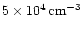 $5\times10^4\,{\rm cm}^{-3}$