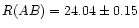 $R(AB)=24.04\pm0.15$