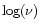 $\log(\nu)$