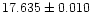 $17.635 \pm 0.010$