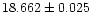 $18.662 \pm 0.025$