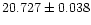 $20.727 \pm 0.038$