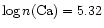 $\log n(\mbox{Ca}) = 5.32$