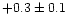 $+0.3\pm0.1$