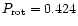 $P_{\rm rot}=0.424$