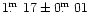 $1\hbox{$.\!\!^{\rm m}$ }17\pm0\hbox{$.\!\!^{\rm m}$ }01$