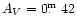$A_V=0\hbox{$.\!\!^{\rm m}$ }42$