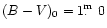 $(B-V)_0=1\hbox{$.\!\!^{\rm m}$ }0$