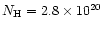 $N_{\rm H}= 2.8\times 10^{20}$