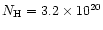 $N_{\rm H}= 3.2\times 10^{20}$