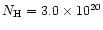 $N_{\rm H}= 3.0\times 10^{20}$