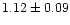 $1.12\pm0.09$