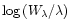 $\log{({W}_\lambda/\lambda)}$