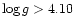 $\log g > 4.10$