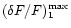 $(\delta F / F)_1^{\rm max}$