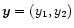 ${\vec y}= \left( y_1, y_2
\right)$