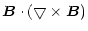 $\displaystyle \vec{B}\cdot(\bigtriangledown \times \vec{B})$