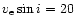 $v_{\rm e}\sin i=20$
