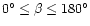 $0^\circ \le \beta \le 180^\circ$