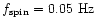 $f_{\rm spin} = 0.05~\mathrm{Hz}$
