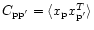 $C_{\rm pp'}=\langle x_{\rm p}x^T_{\rm p'} \rangle$