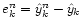$e_{k}^n=\hat
y_{k}^n-\hat y_{k}$