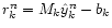 $r_{k}^n
= M_{k}\hat y_{k}^n-b_{k}$