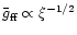 $\bar{g}_{\rm ff}\propto \xi^{-1/2}$
