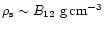 $\rho_{\rm s} \sim B_{12}\mbox{~g\,cm$^{-3}$ }$