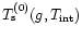 $T_{\rm s}^{(0)}(g,T_{\rm int})$