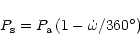 \begin{displaymath}P_{\rm s} = P_{\rm a} \,(1 - \dot{\omega}/360^\circ)
\end{displaymath}