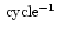 $\:\rm {cycle^{-1}}$