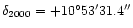 $\delta_{2000} = +10^{\circ}53'31.4''$