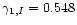 $\gamma_{1,I} = 0.548$