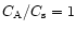 $C_{\rm A}/C_{\rm s}=1$