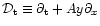 ${\cal D}_{\rm t} \equiv \partial_{\rm t}+Ay\partial_x$