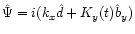 $
{\hat {\Psi}}=i(k_x{\hat d}+K_y(t){\hat b}_y)$