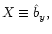 $X \equiv {\hat b}_y,$