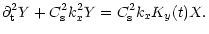 $\displaystyle \partial_{\rm t}^2Y+C_{\rm s}^2k_x^2Y=C_{\rm s}^2k_xK_y(t)X.$