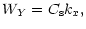 $\displaystyle W_Y=C_{\rm s}k_x,$