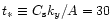 $t_{*} \equiv C_{\rm s}k_y/A=30$