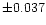 $\pm 0.037$