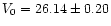 $V_0 = 26.14 \pm 0.20$