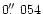 $0\hbox{$.\!\!^{\prime\prime}$ }054$