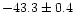 $-43.3 \pm 0.4$