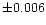 $\pm 0.006$
