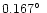 $0.167 \hbox{$^\circ$ }$