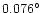 $0.076 \hbox{$^\circ$ }$